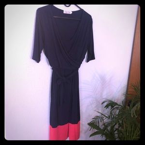 Latched Mama Nursing Midi Wrap Dress, Size L